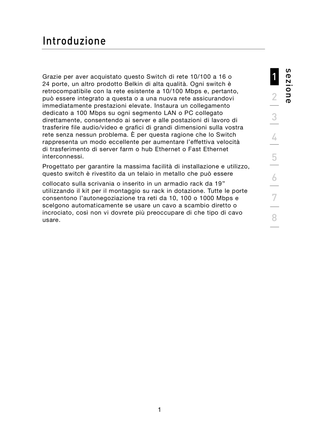 Belkin F5D5141uk16 user manual Introduzione 