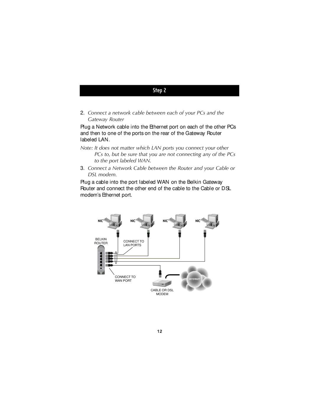 Belkin F5D5230-4 manual Nic 