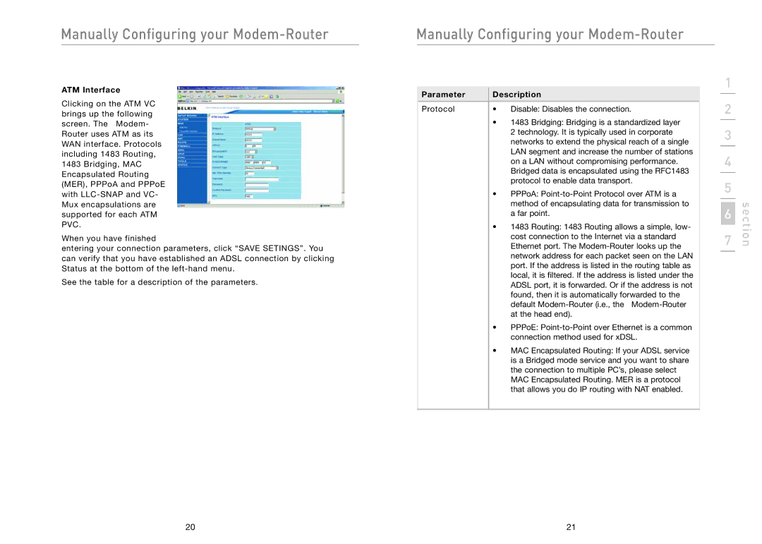 Belkin F5D5630AU user manual ATM Interface, Description 