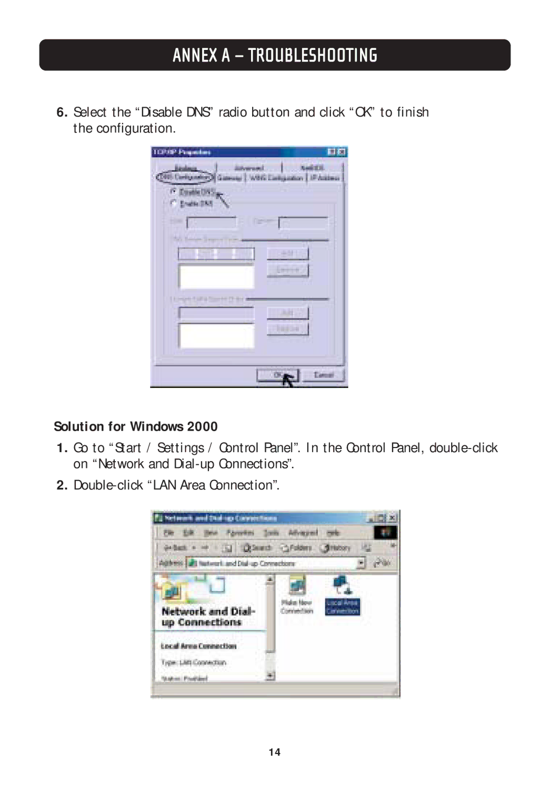 Belkin F5D5730au manual Solution for Windows 