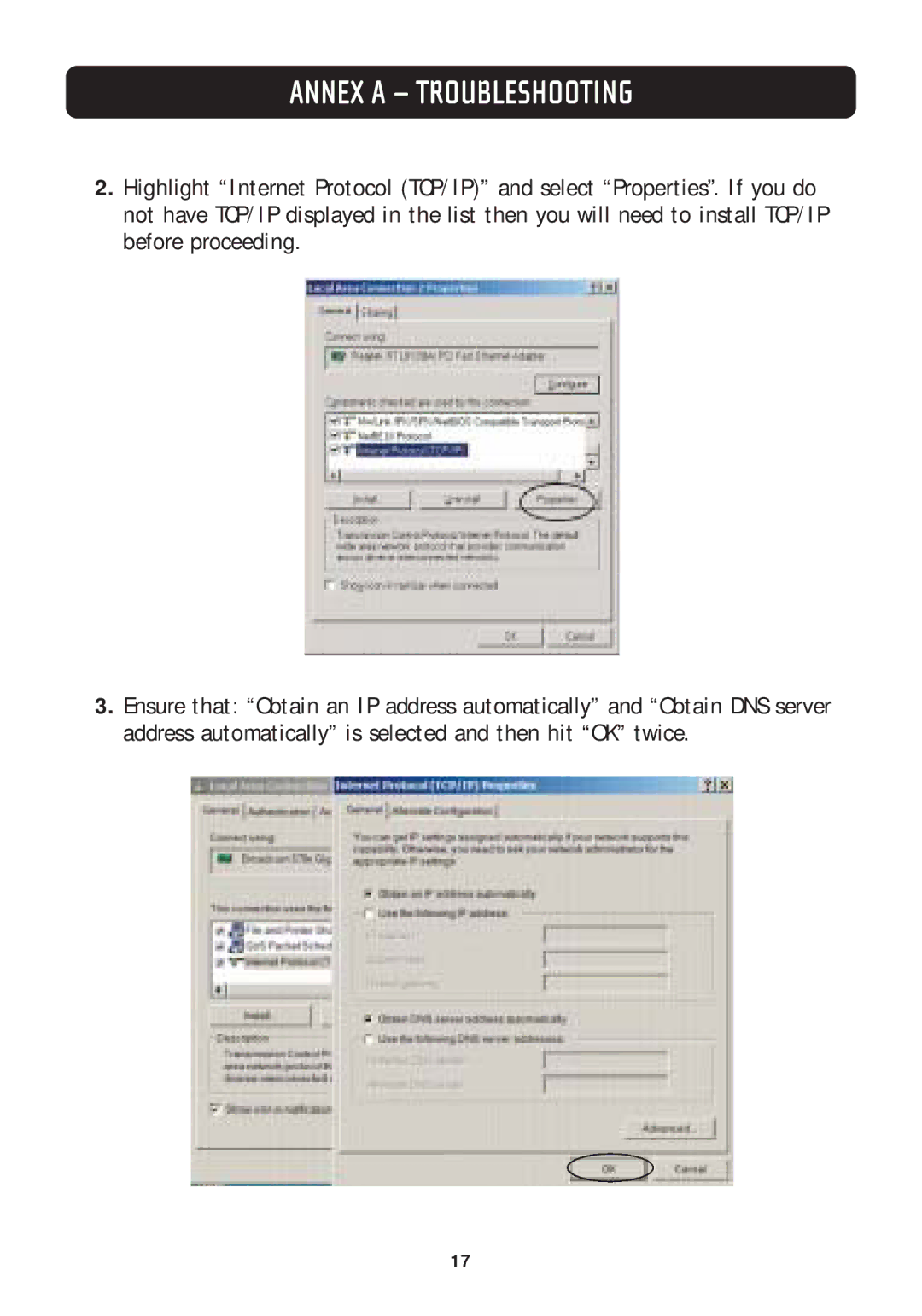 Belkin F5D5730au manual Annex a Troubleshooting 