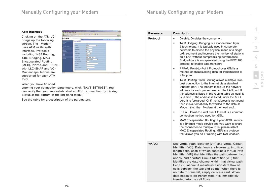 Belkin F5D5730au user manual ATM Interface 