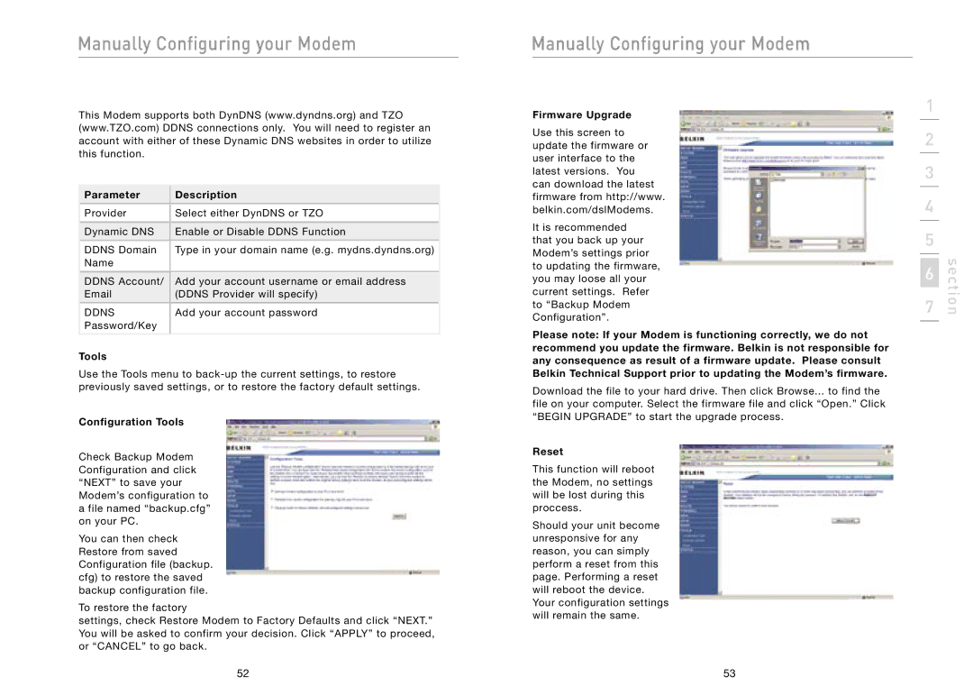 Belkin F5D5730au user manual Configuration Tools, Firmware Upgrade 