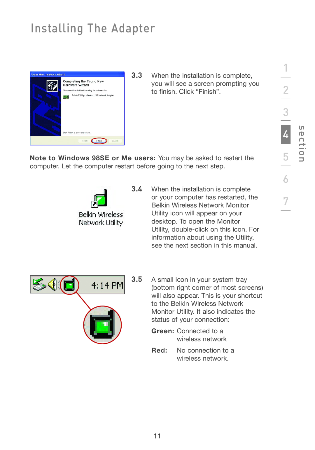 Belkin F5D6051 user manual Section 