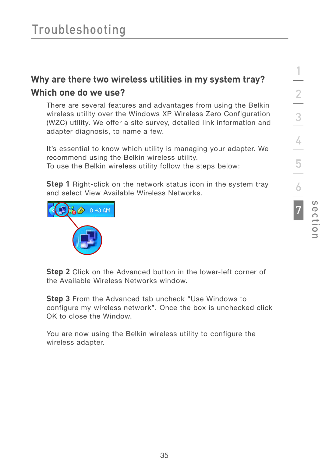 Belkin F5D6051 user manual Troubleshooting 