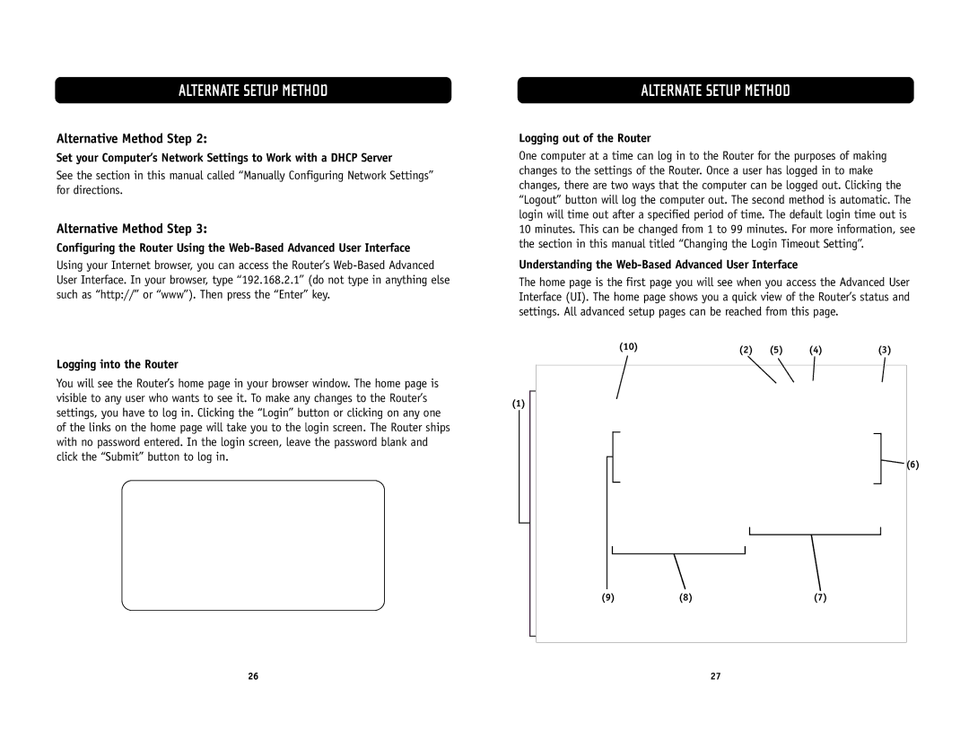 Belkin F5D6231-4 user manual Logging out of the Router, Understanding the Web-Based Advanced User Interface 