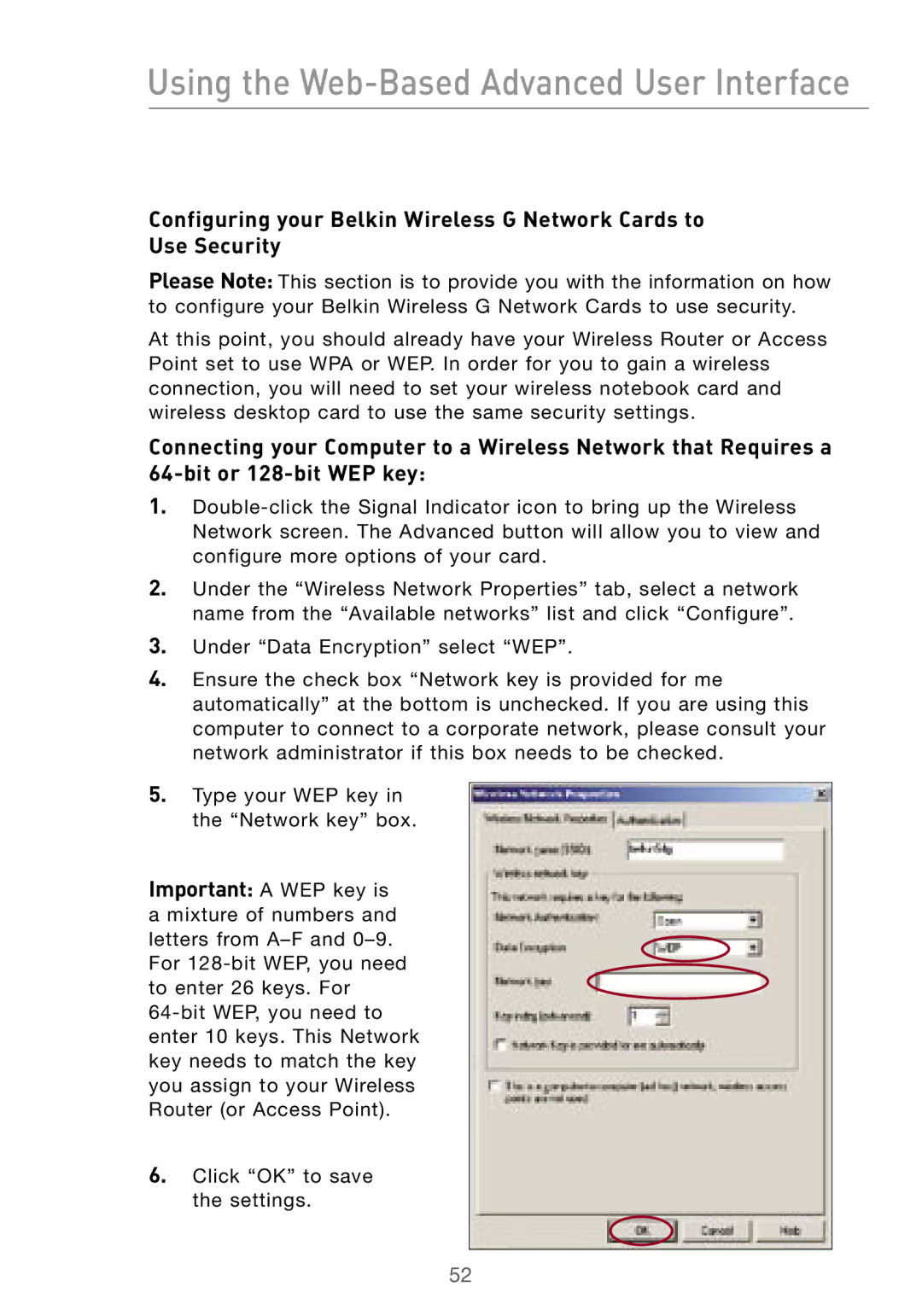 Belkin F5D7000 user manual Using the Web-Based Advanced User Interface 