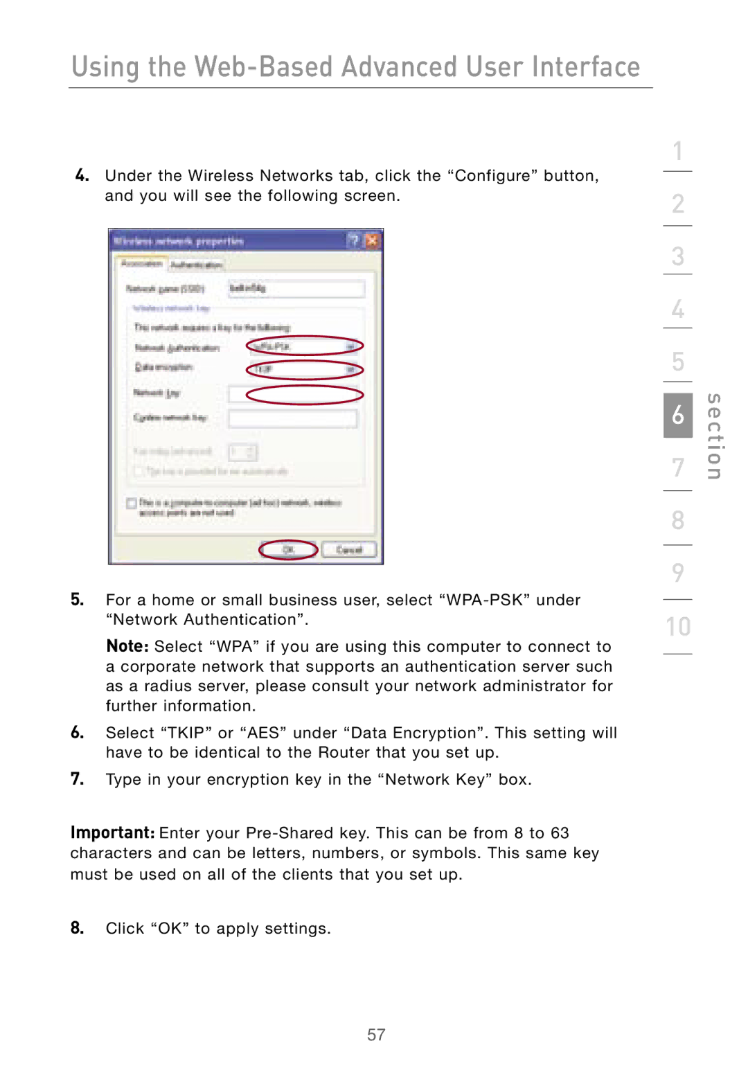 Belkin F5D7000 user manual Using the Web-Based Advanced User Interface 