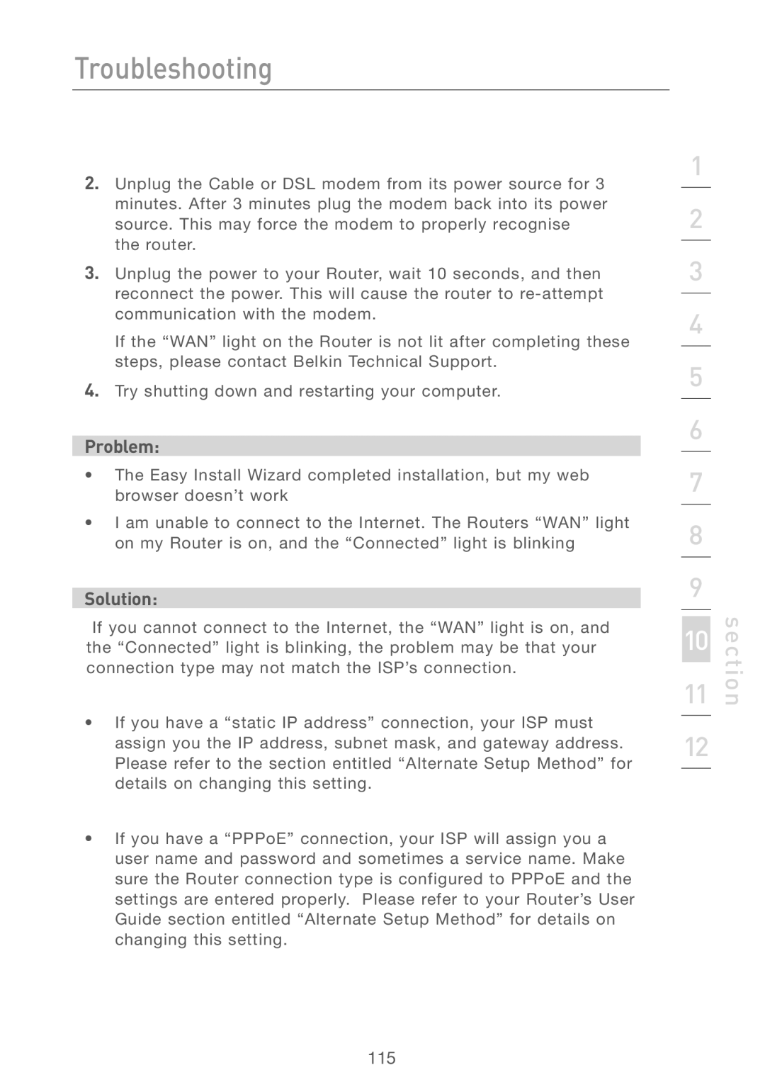 Belkin F5D7230AU4P user manual 115 