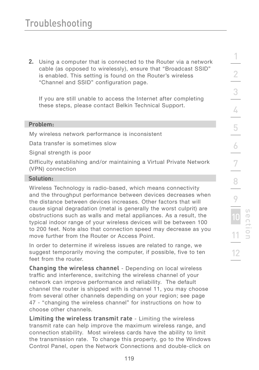 Belkin F5D7230AU4P user manual 119 