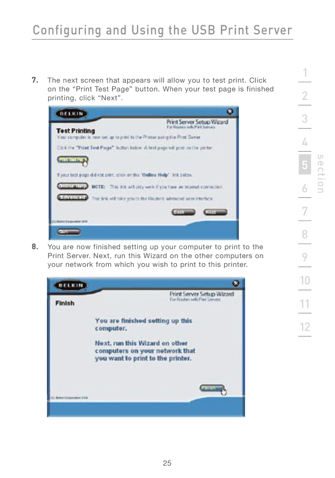 Belkin F5D7230AU4P user manual Section 