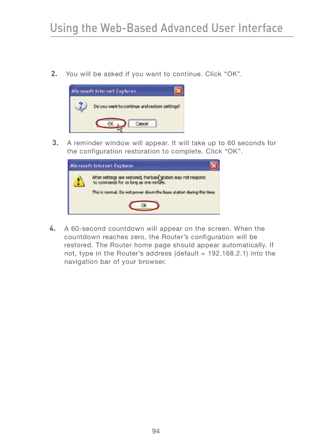 Belkin F5D7230AU4P user manual Using the Web-Based Advanced User Interface 