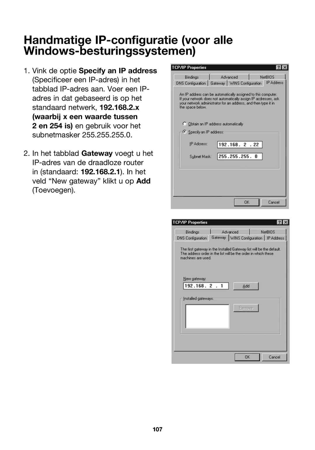 Belkin P74847ea-A, F5D7230ea4-E user manual 107 