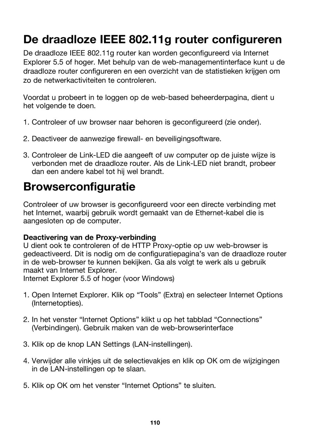 Belkin F5D7230ea4-E, P74847ea-A user manual De draadloze Ieee 802.11g router configureren, Browserconfiguratie 