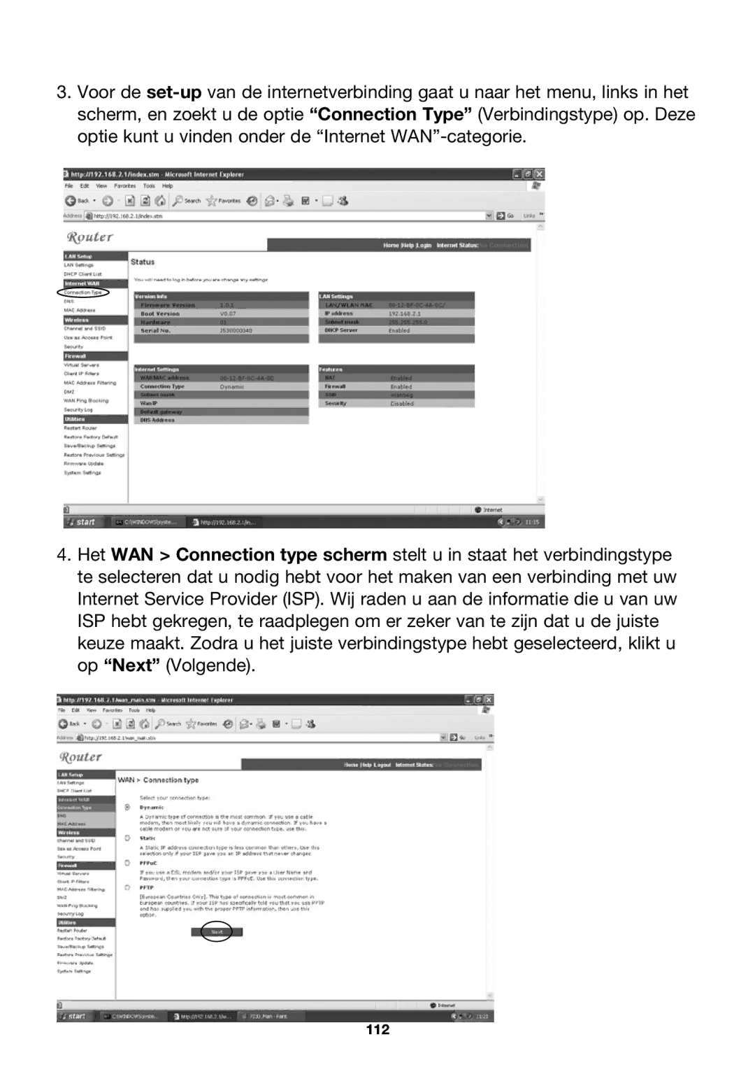 Belkin F5D7230ea4-E, P74847ea-A user manual 112 