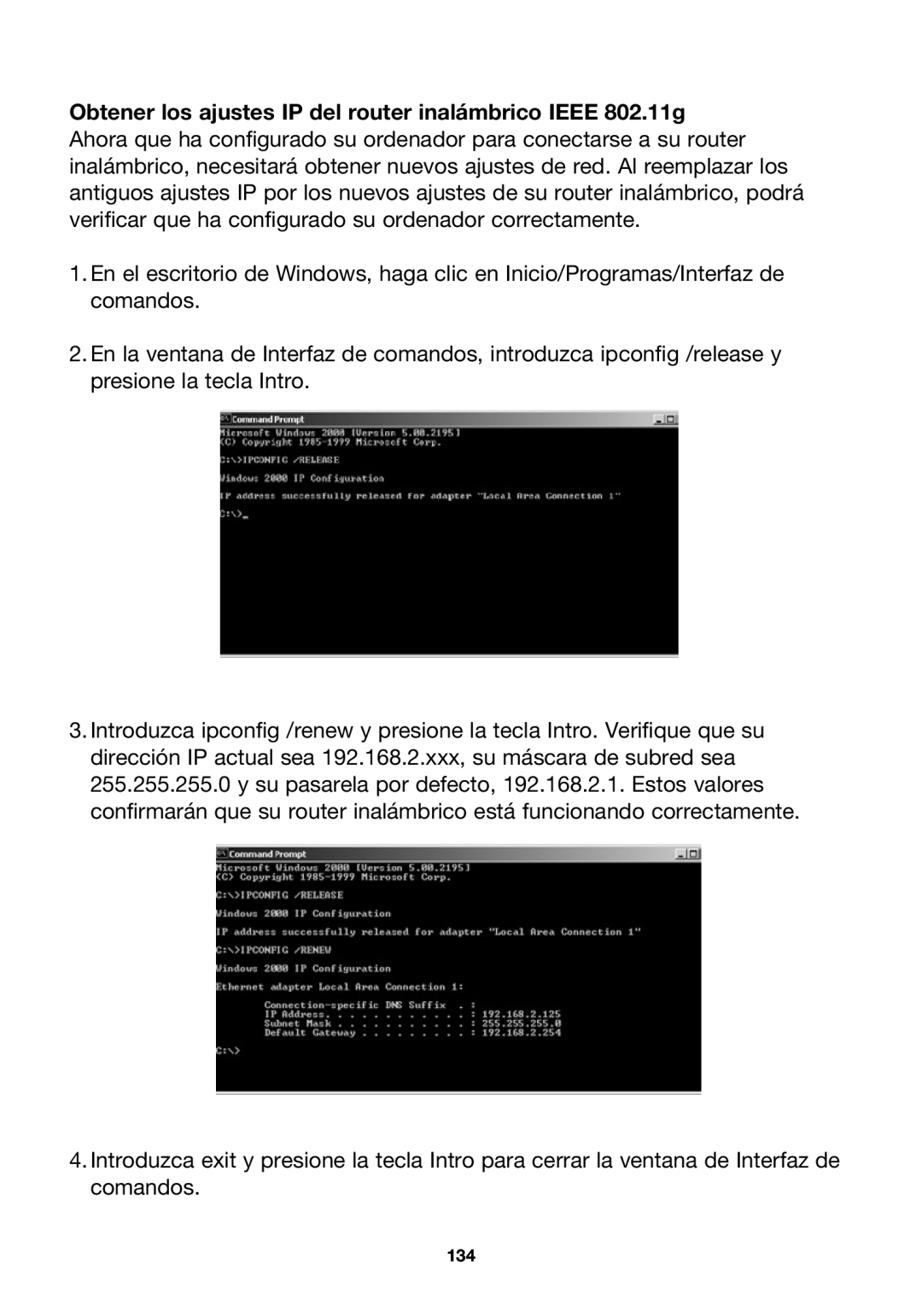 Belkin F5D7230ea4-E, P74847ea-A user manual 134 