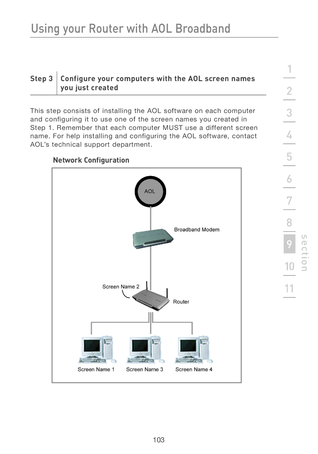 Belkin F5D7231-4 user manual Network Configuration 