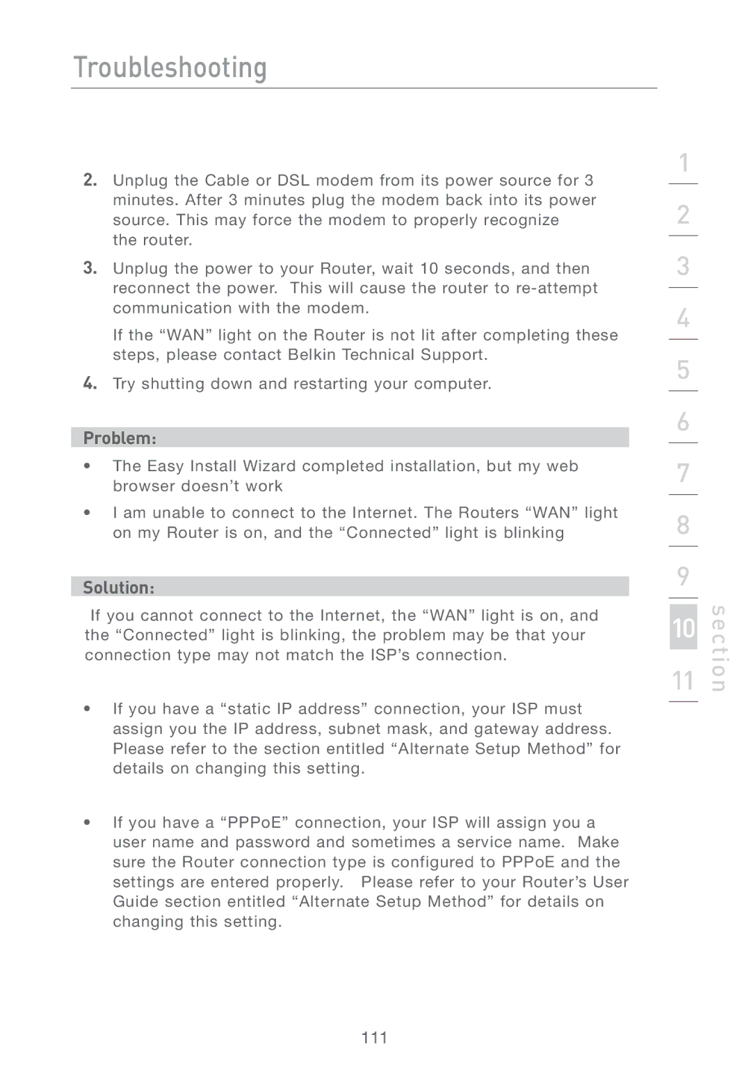 Belkin F5D7231-4 user manual 111 