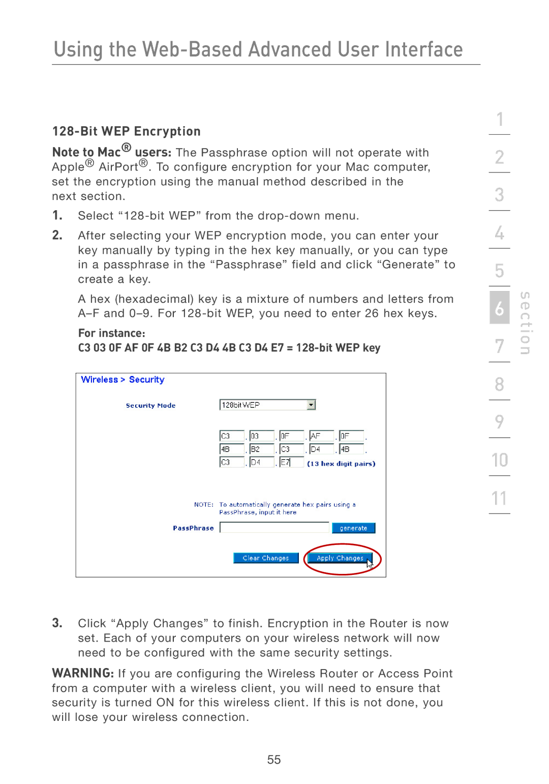 Belkin F5D7231-4 user manual Using the Web-Based Advanced User Interface 