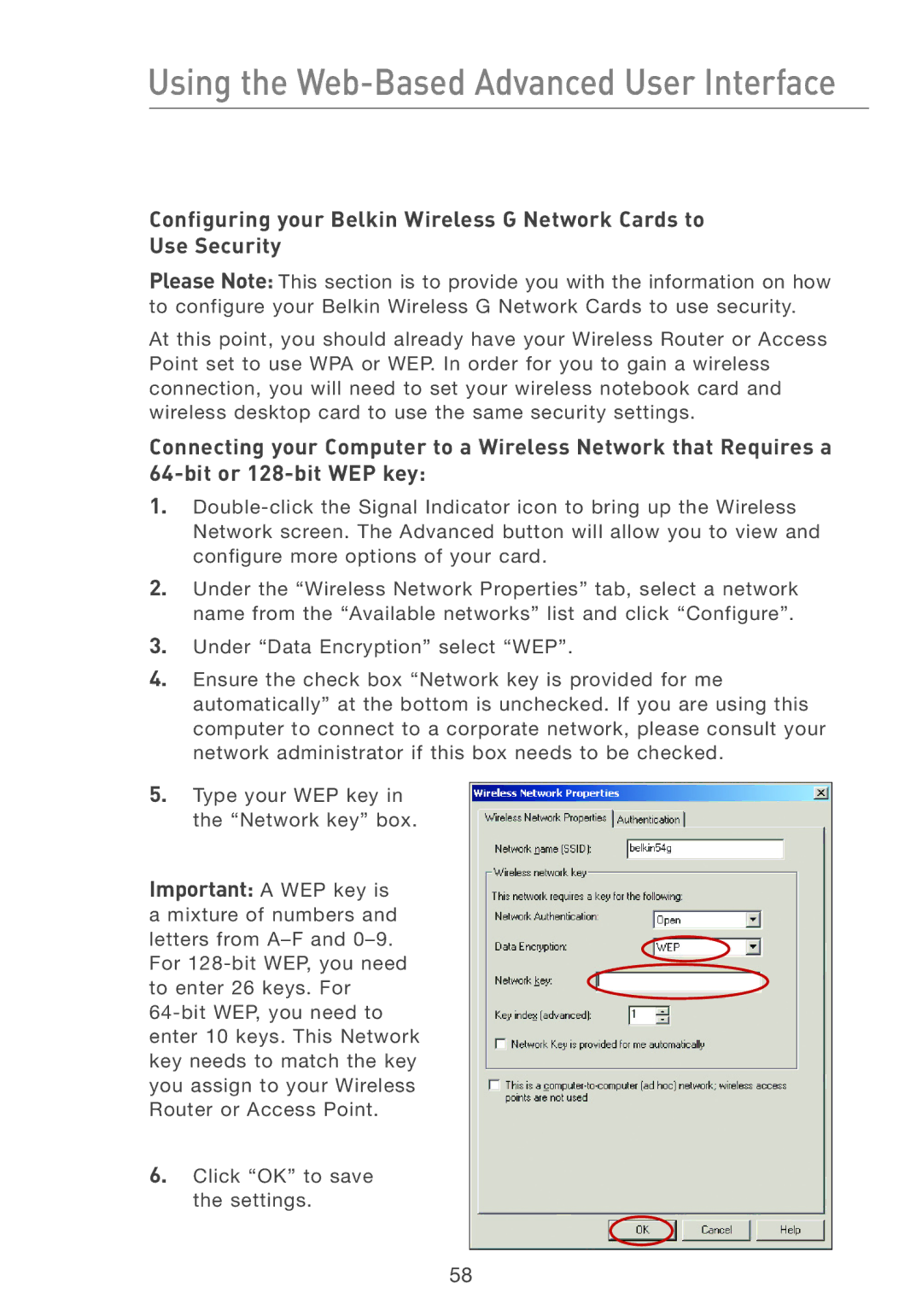 Belkin F5D7231-4 user manual Using the Web-Based Advanced User Interface 