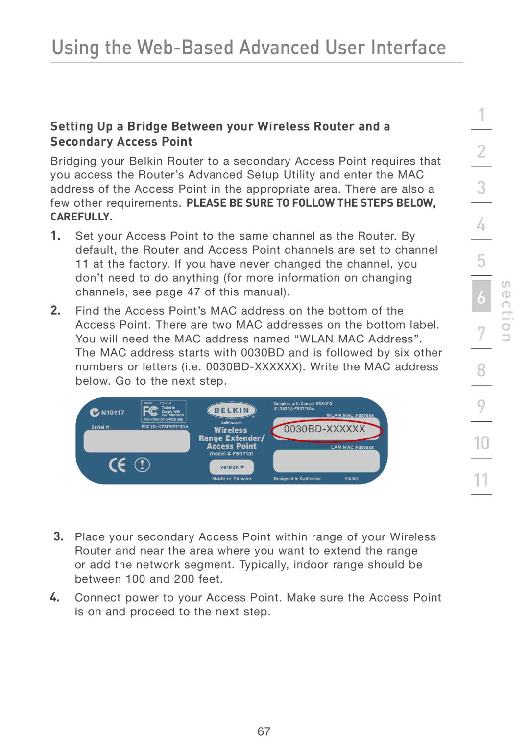 Belkin F5D7231-4 user manual Carefully 