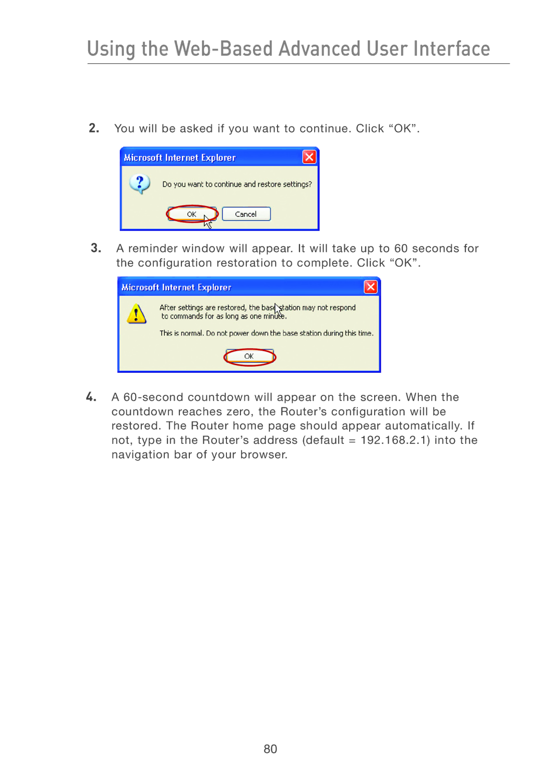 Belkin F5D7231-4 user manual Using the Web-Based Advanced User Interface 