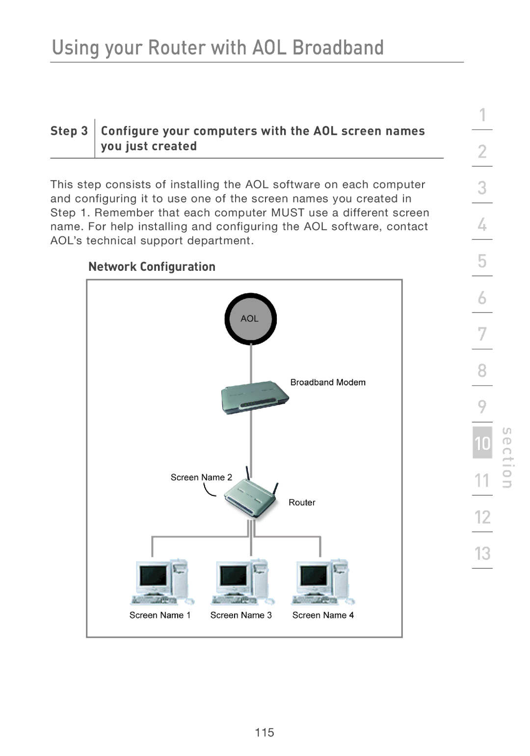 Belkin F5D7231-4P user manual Network Configuration 