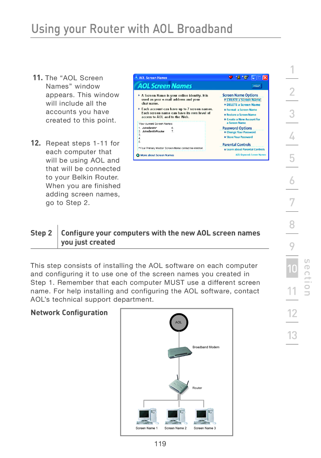 Belkin F5D7231-4P user manual 119 