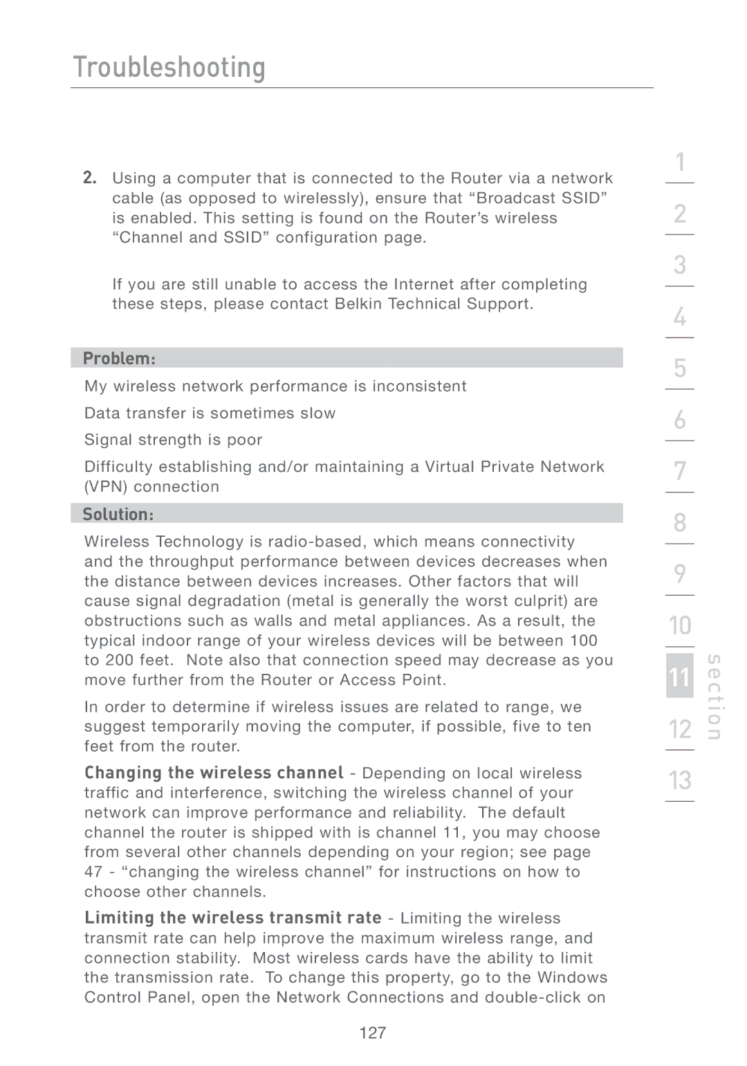 Belkin F5D7231-4P user manual 127 