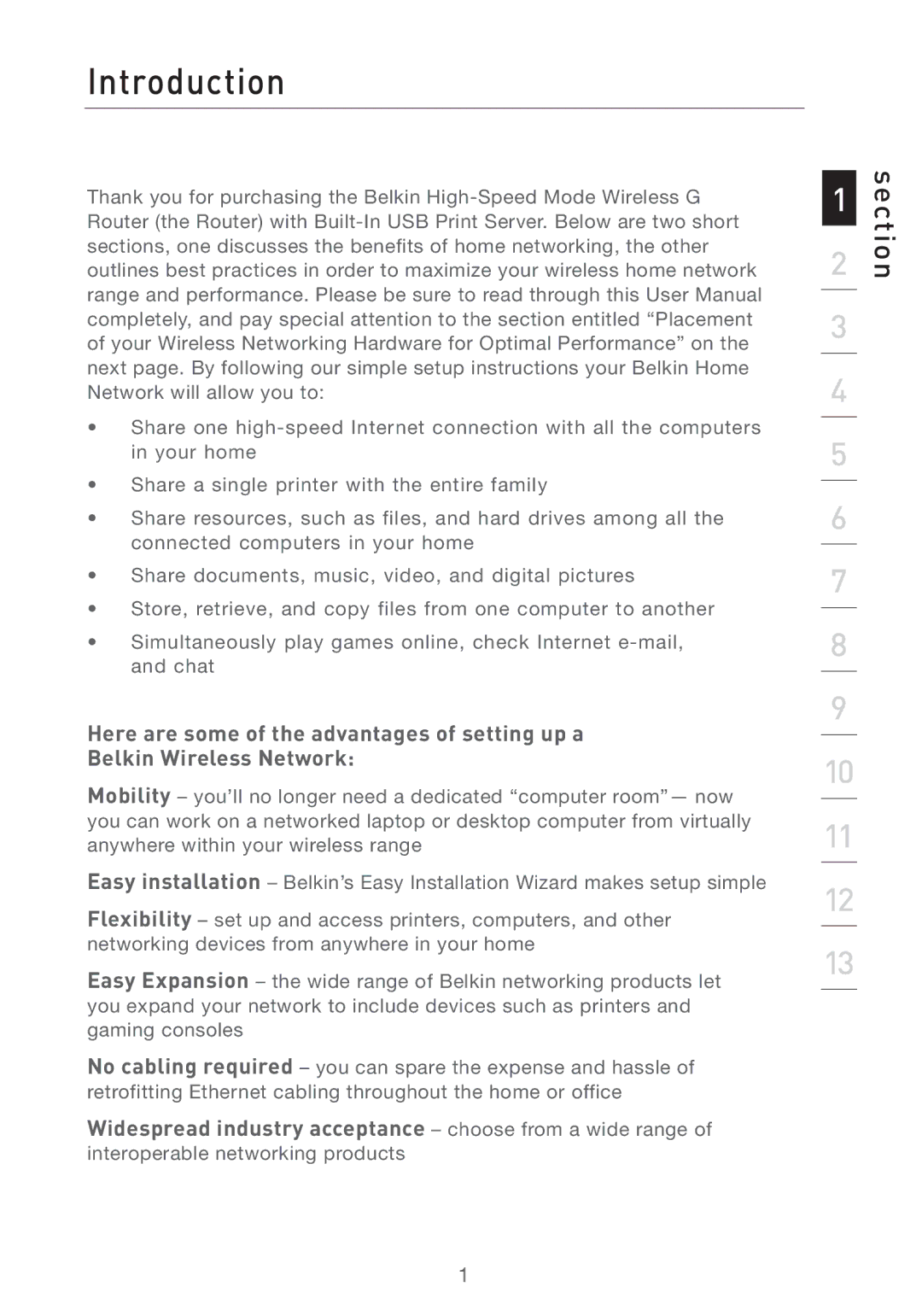 Belkin F5D7231-4P user manual Introduction 