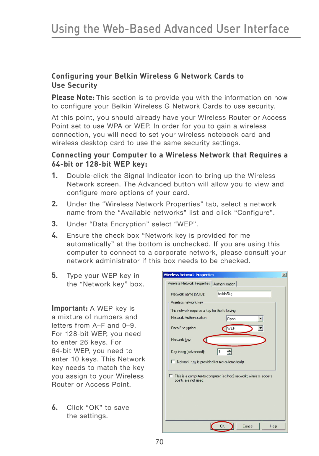 Belkin F5D7231-4P user manual Using the Web-Based Advanced User Interface 