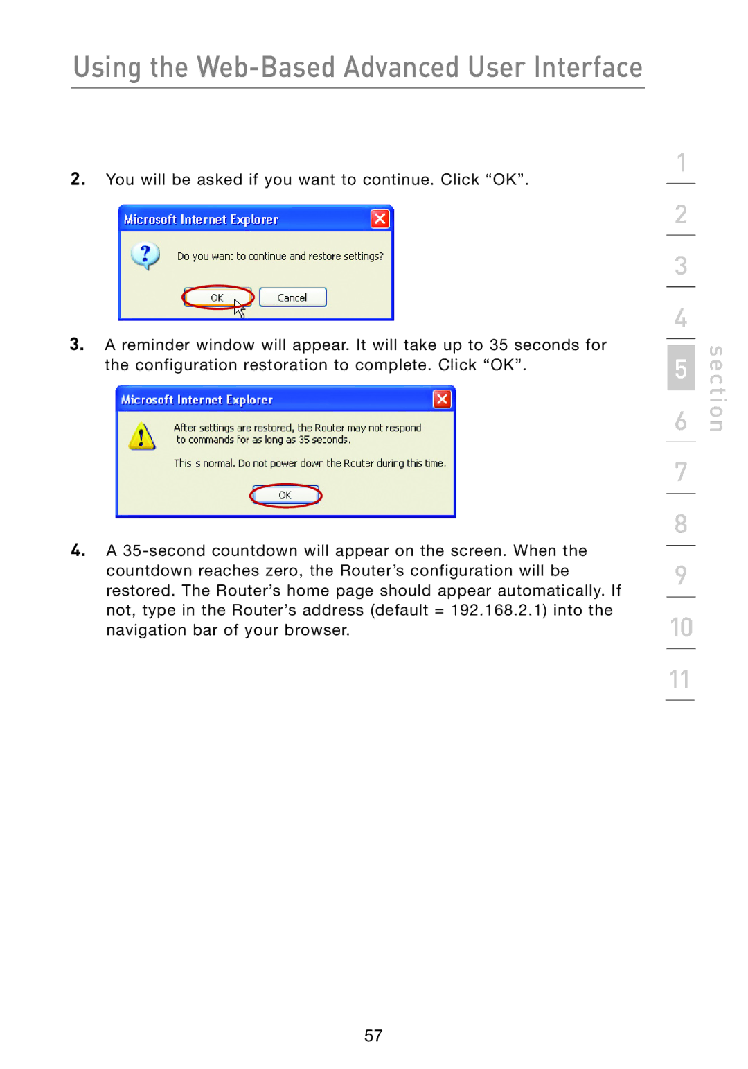 Belkin F5D7233 user manual Using the Web-Based Advanced User Interface 