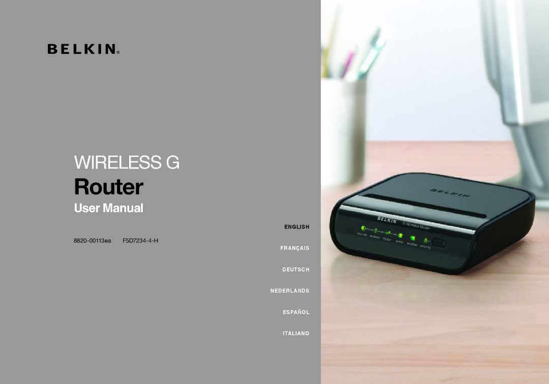 Belkin F5D7234-4-H user manual Router 