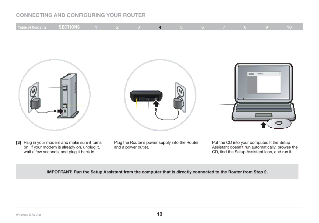 Belkin F5D7234-4-H user manual Connecting and Configuring your Router 