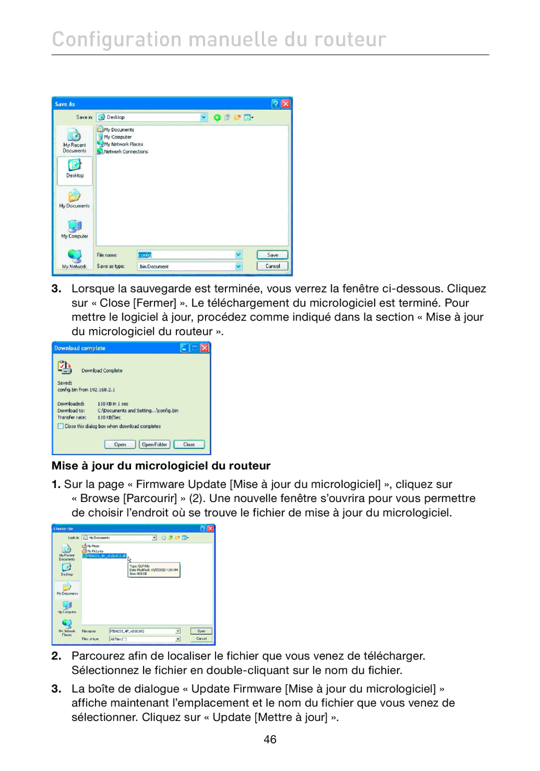 Belkin F5D7632EA4A user manual Mise à jour du micrologiciel du routeur 