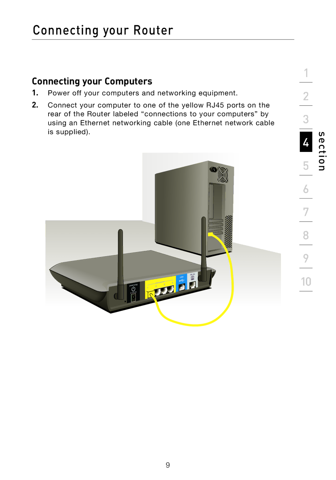 Belkin F5D7632UK4 user manual Connecting your Computers 