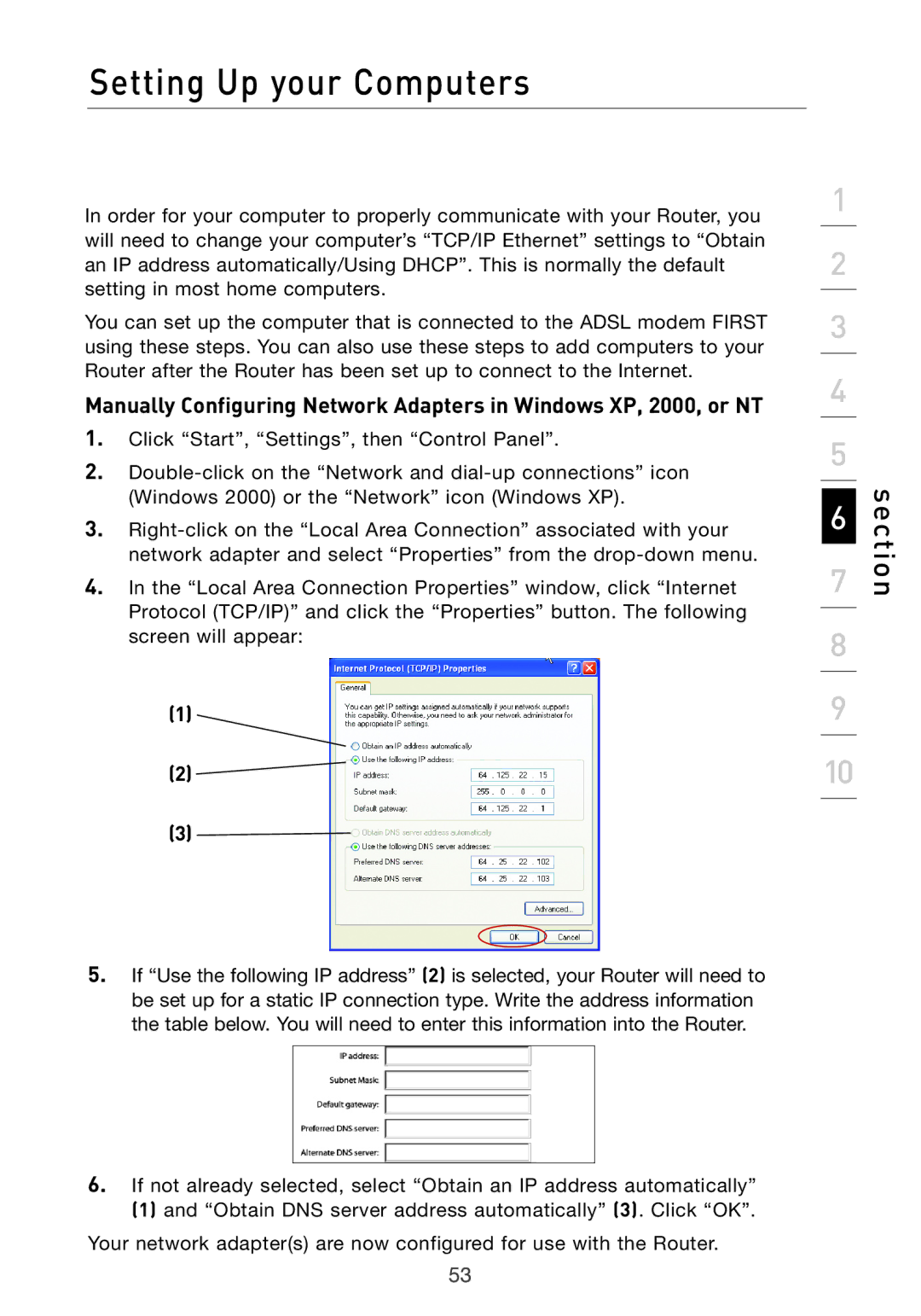 Belkin F5D7632UK4 user manual Setting Up your Computers 