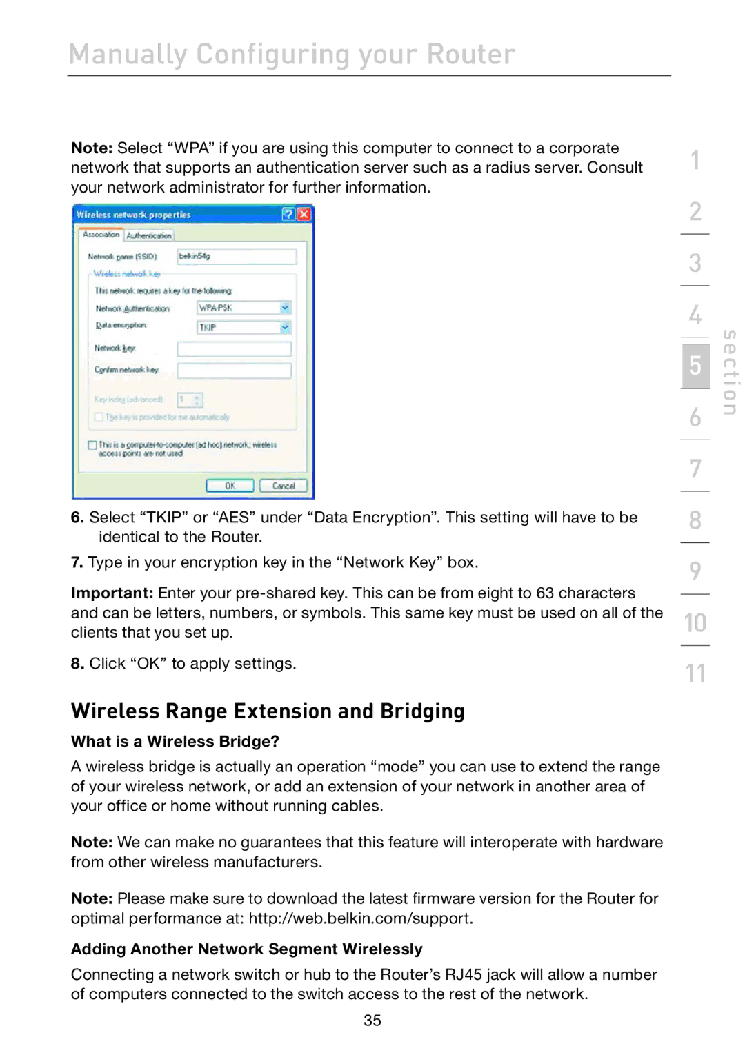 Belkin F5D7632uk4A user manual Wireless Range Extension and Bridging, What is a Wireless Bridge? 