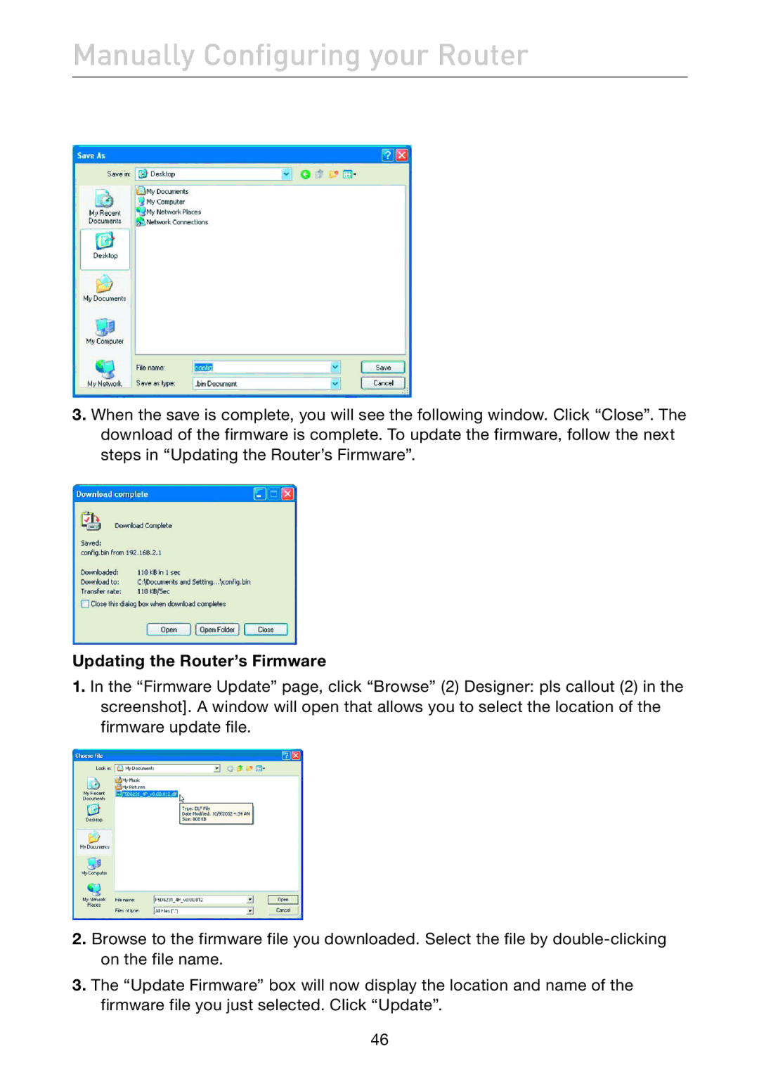 Belkin F5D7632uk4A user manual Updating the Router’s Firmware 