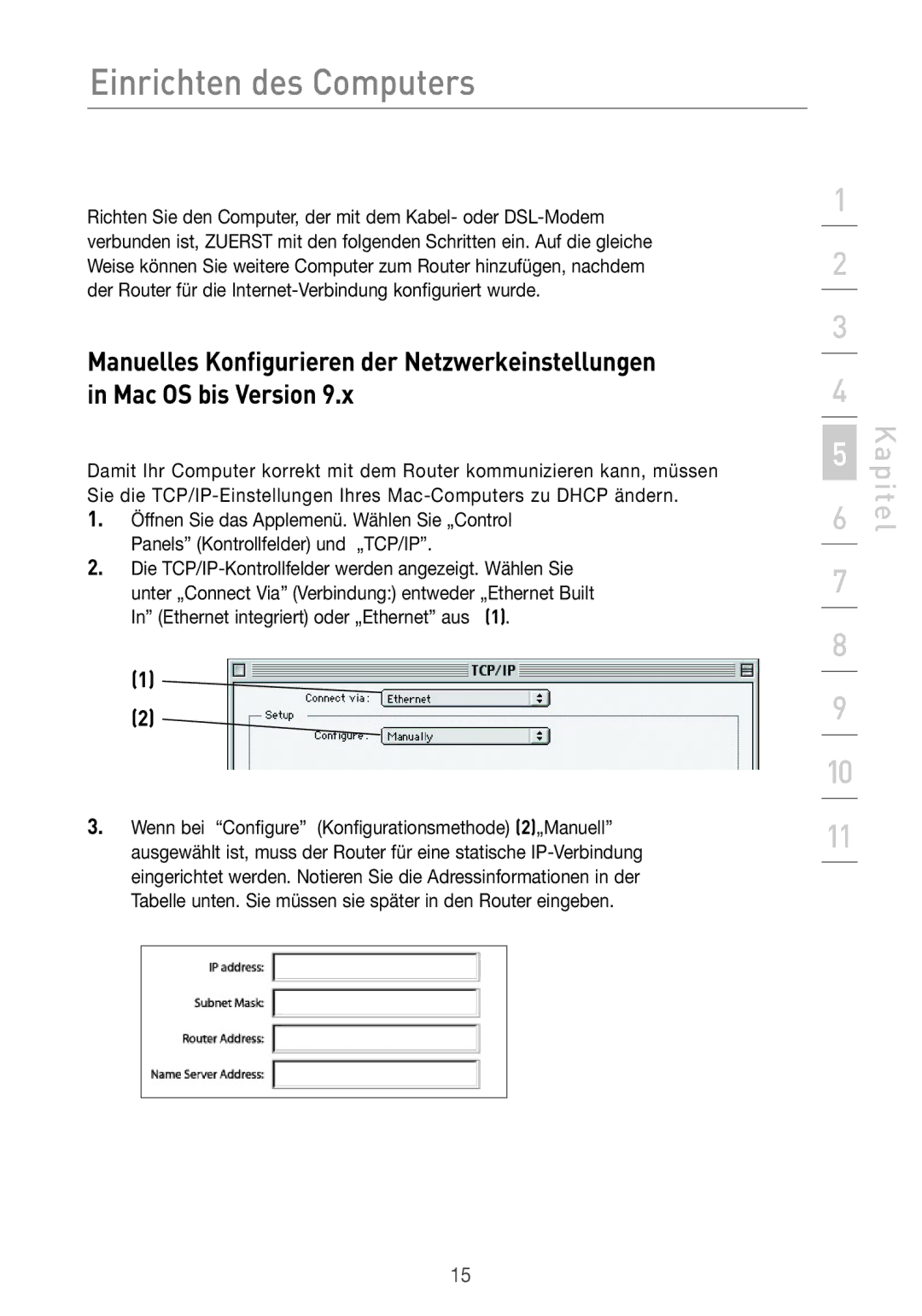 Belkin F5D7633UK4 manual Ethernet integriert oder „Ethernet aus 