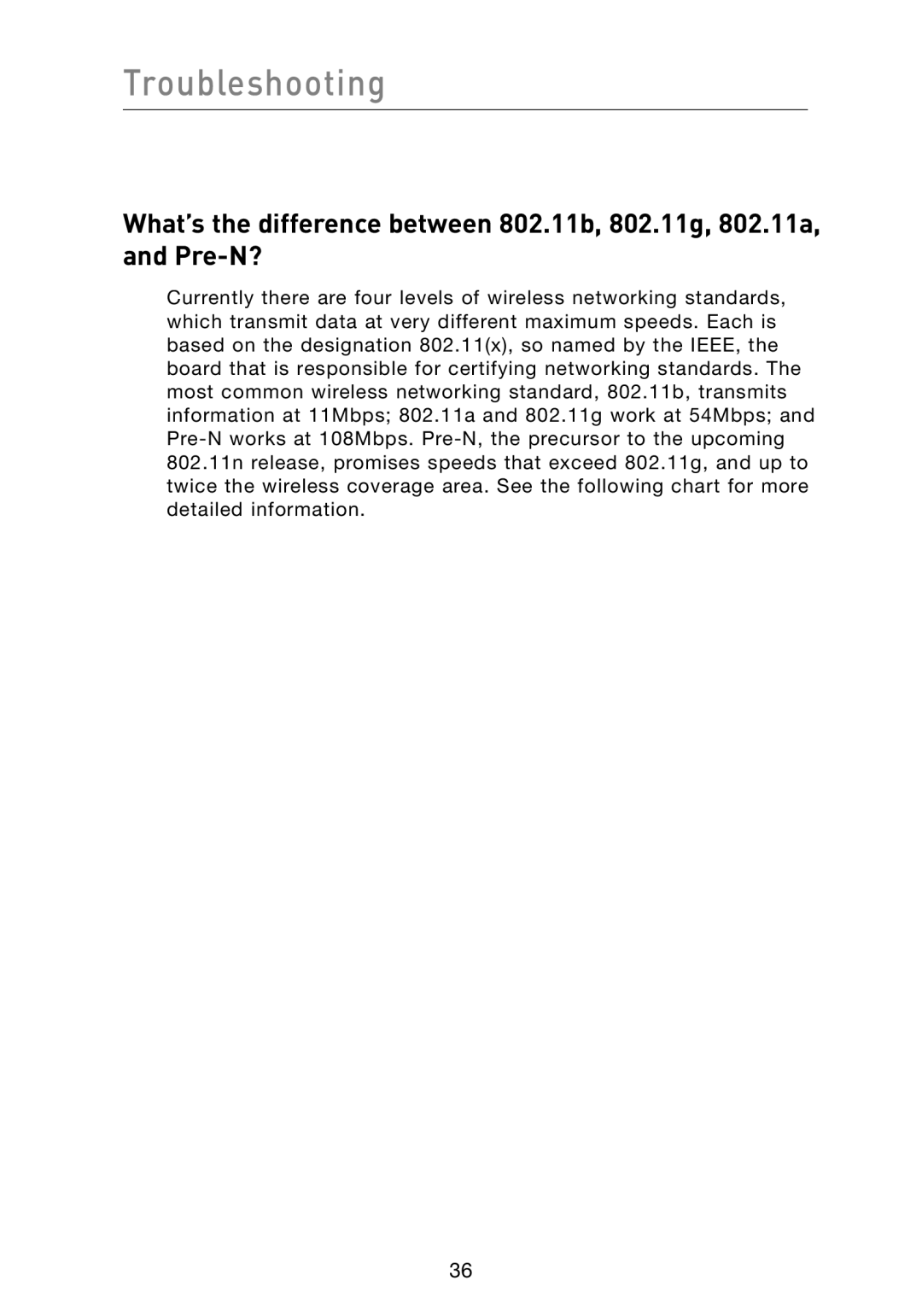 Belkin F5D8010 user manual Troubleshooting 