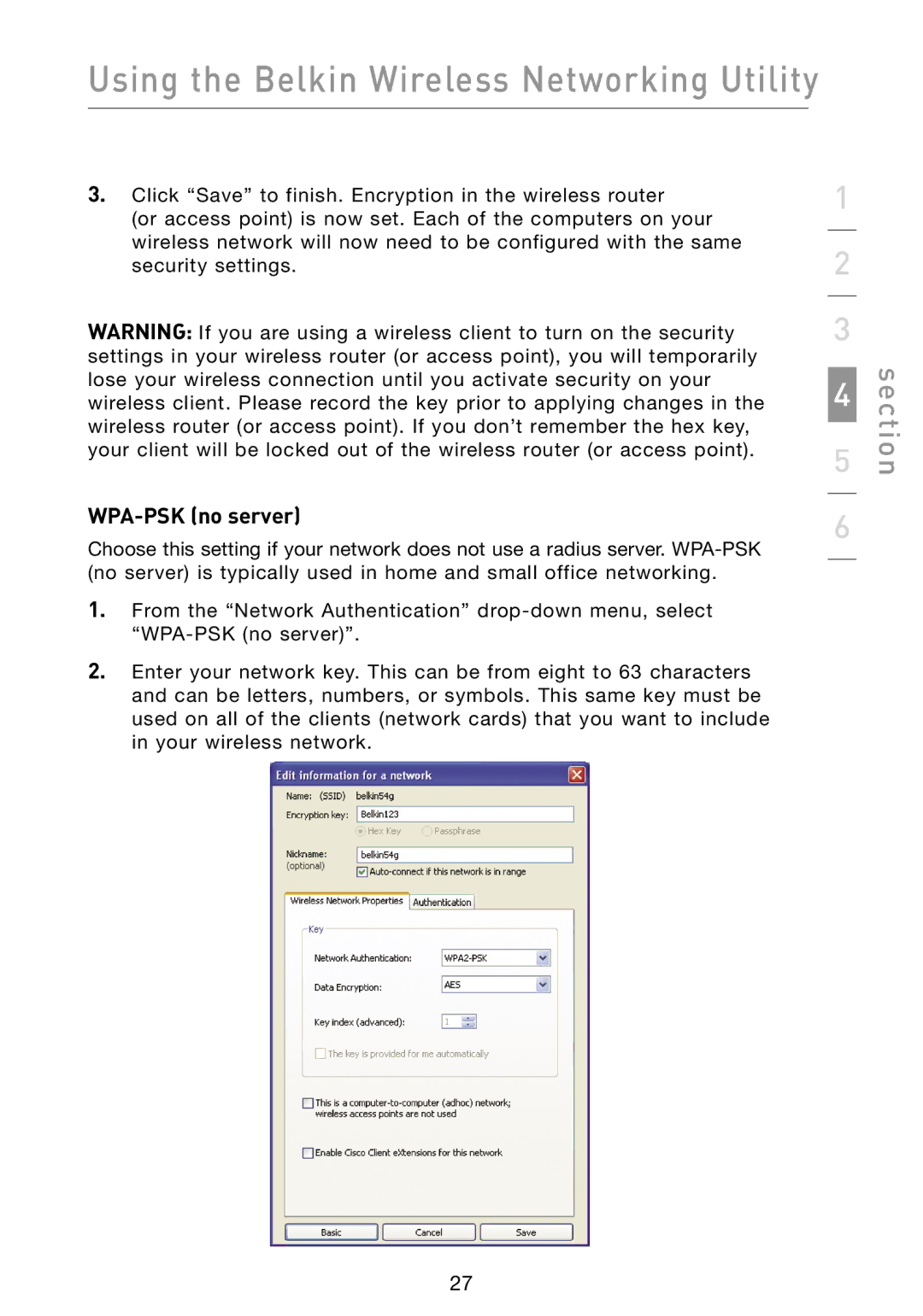 Belkin F5D8013 user manual WPA-PSK no server 