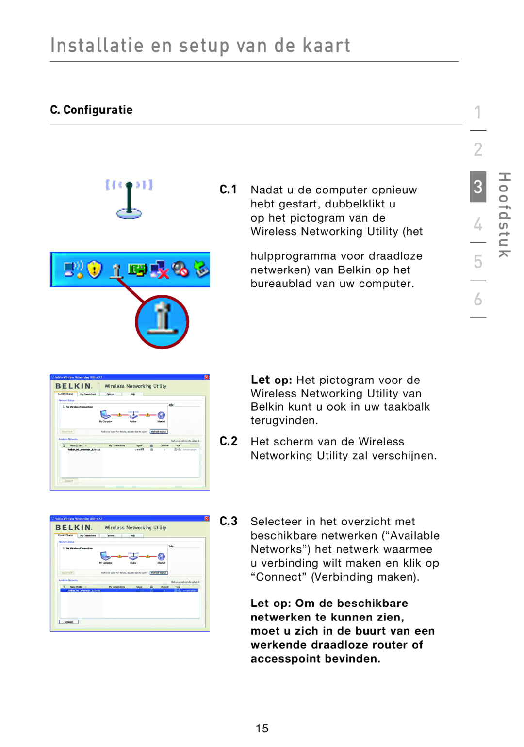 Belkin F5D8013EA user manual Configuratie 