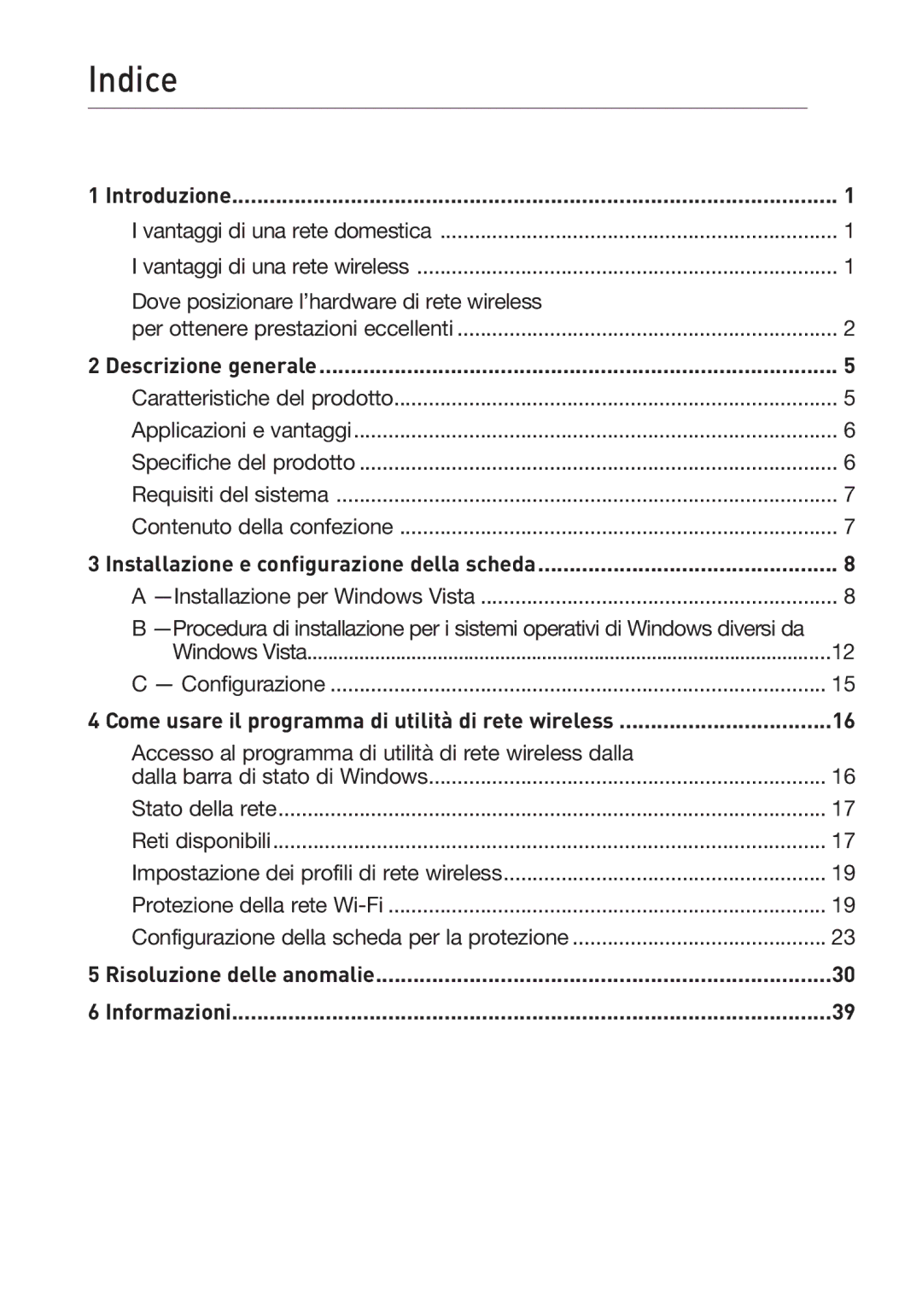 Belkin F5D8013EA user manual Indice 