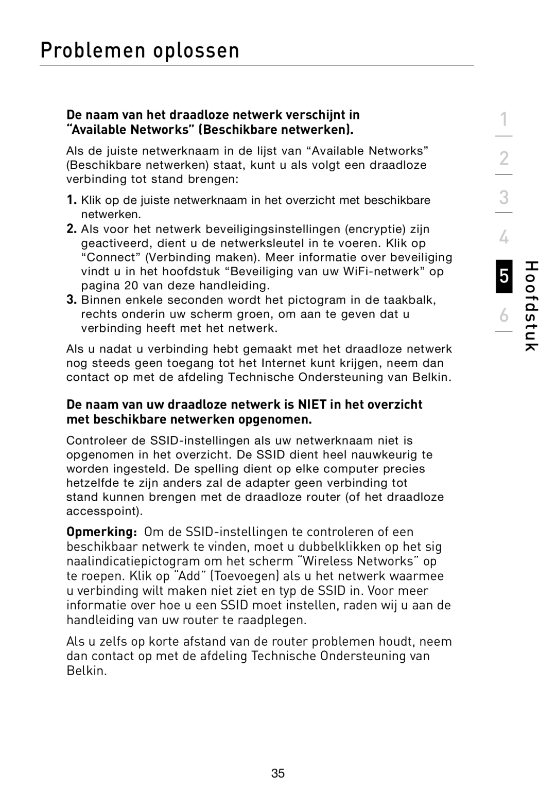 Belkin F5D8053EA user manual Hoofdstuk 