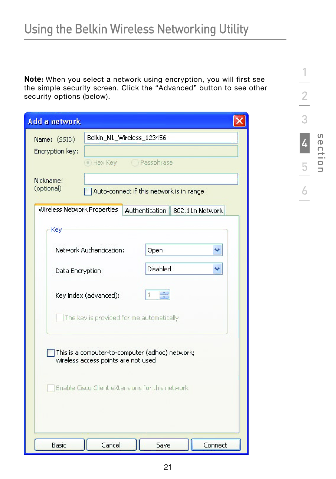 Belkin F5D8053EA user manual Using the Belkin Wireless Networking Utility 