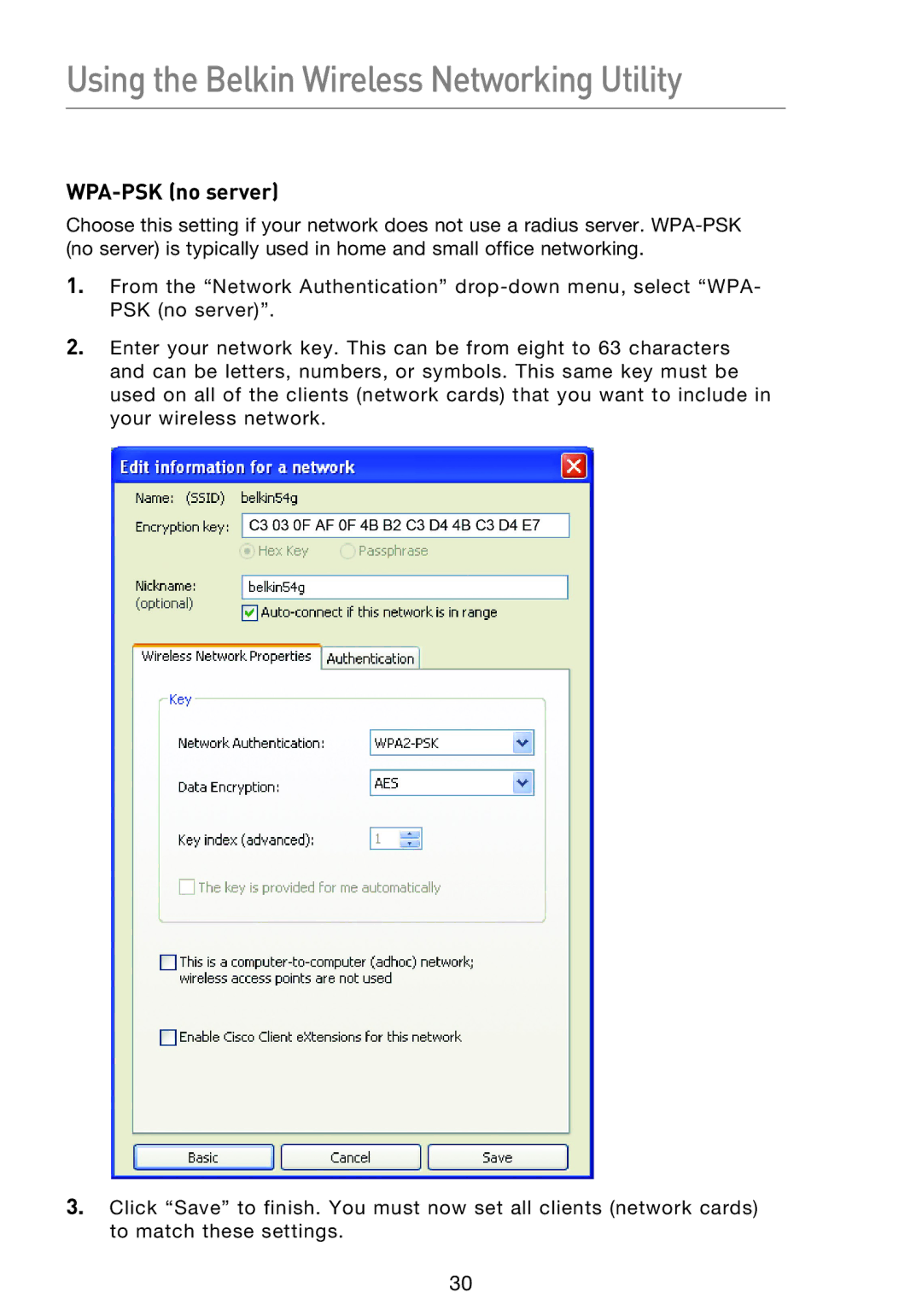 Belkin F5D8053EA user manual WPA-PSK no server 