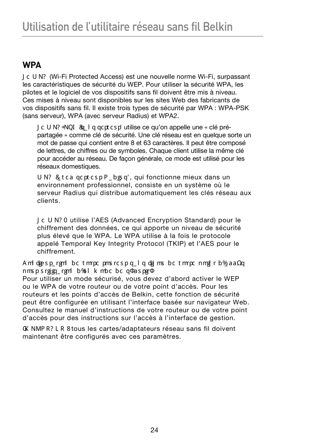 Belkin F5D8053EA user manual Wpa 