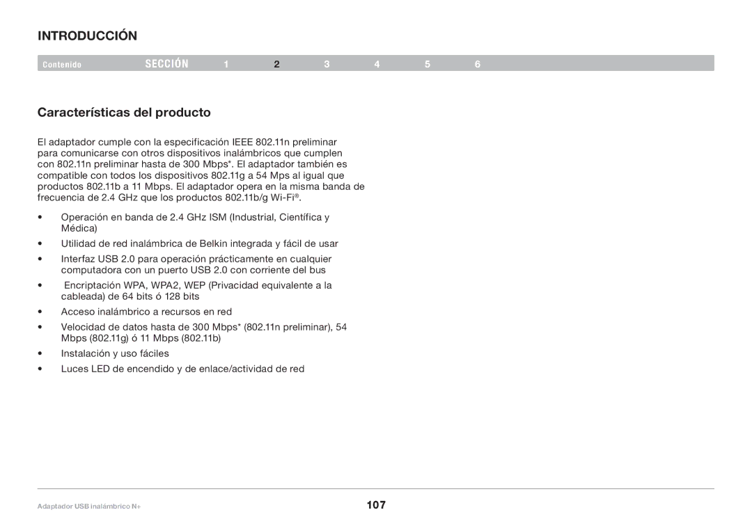 Belkin PM00730tt, F5D8055tt user manual Introducción, Características del producto 