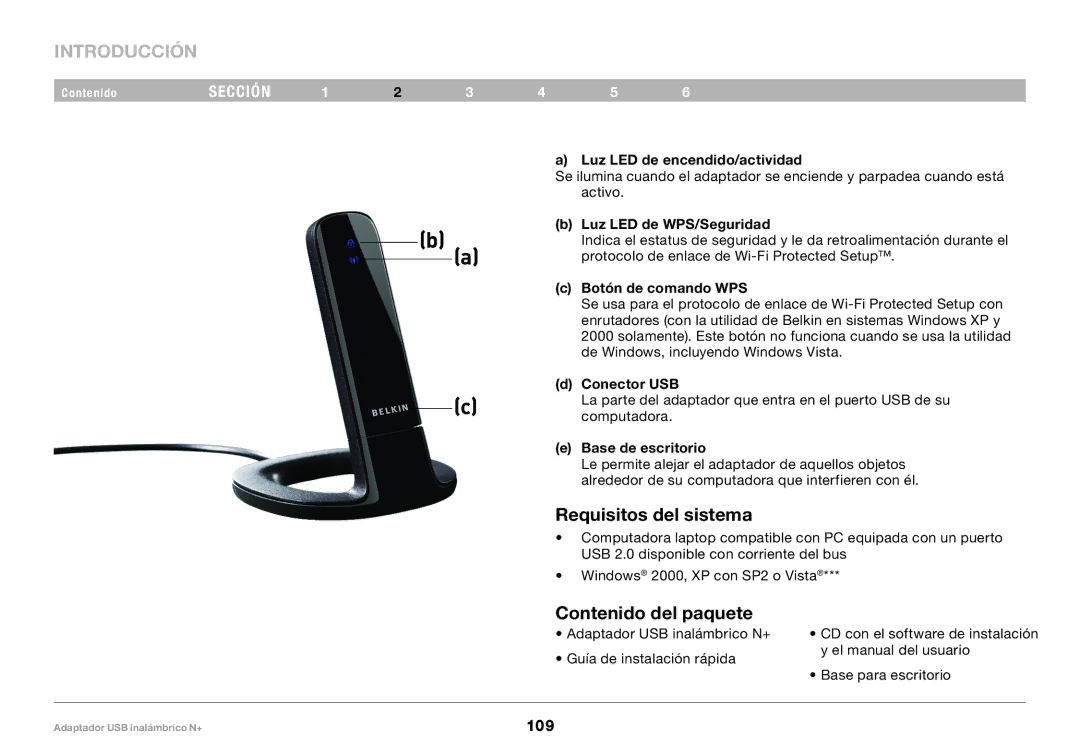 Belkin PM00730tt, F5D8055tt user manual Requisitos del sistema, Contenido del paquete 